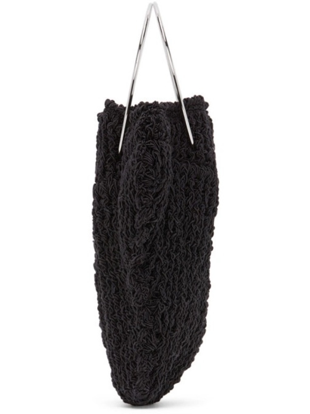 The Row Black Crochet Wristlet with Silver Metal Handles - Picture 4 of 4